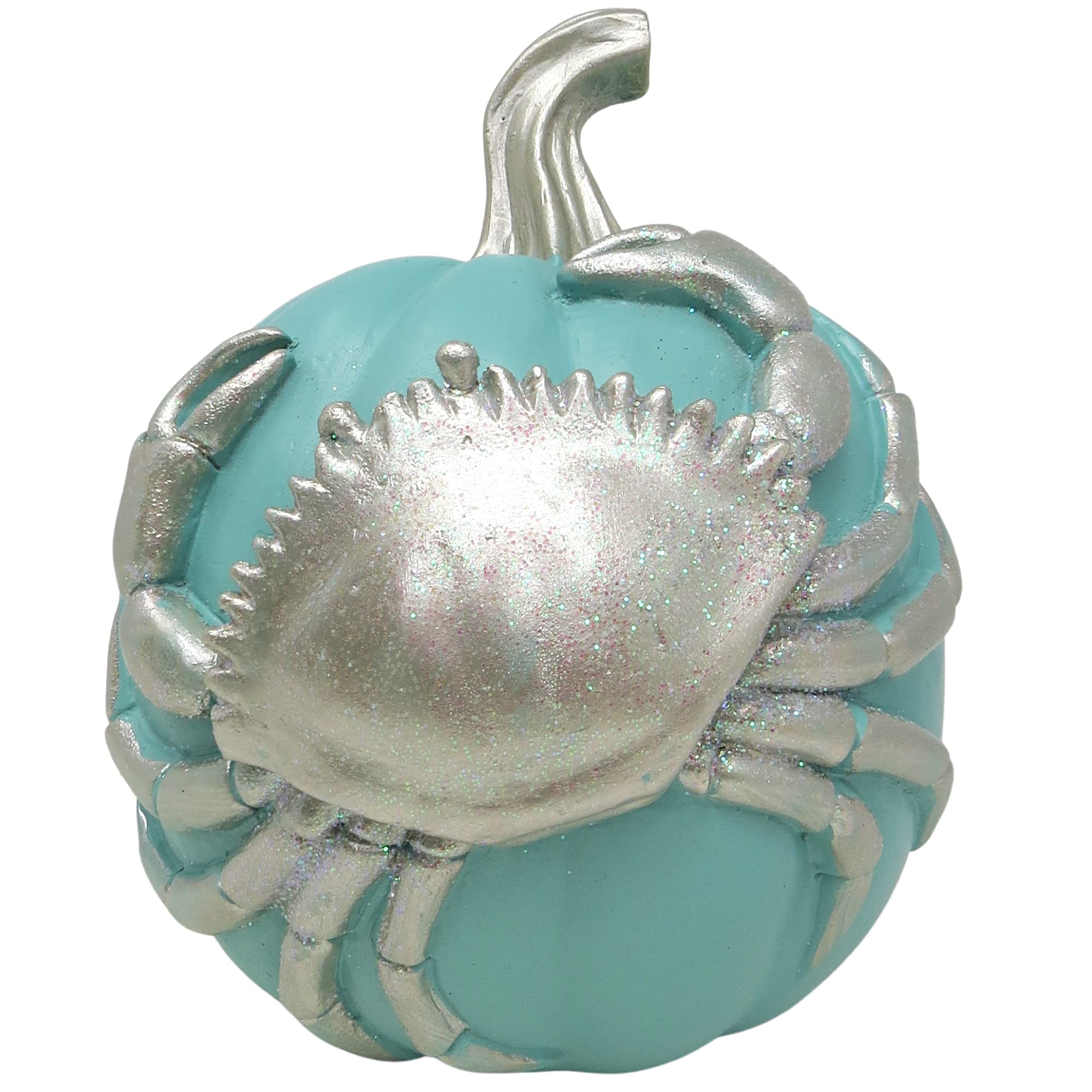 Amazon.com: Needzo Coastal Pumpkin Decor with Silver Tone