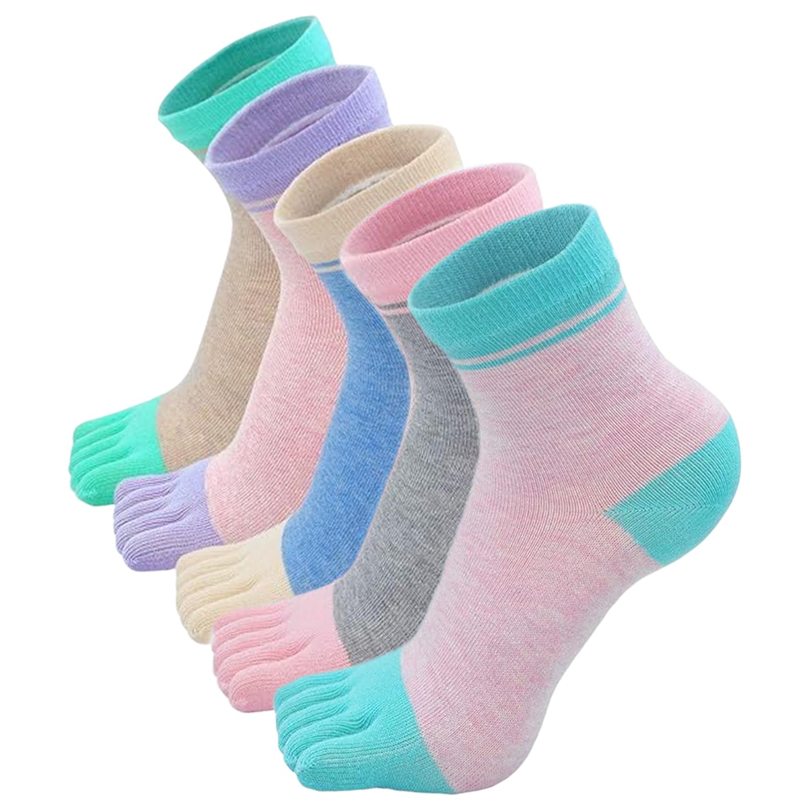 flintronic Calzini da Donna con Dita, Donna Calzini con Dita Separate, Calzini Sportivi in Cotone Traspirante, Calzini Morbide e Calde da Donna