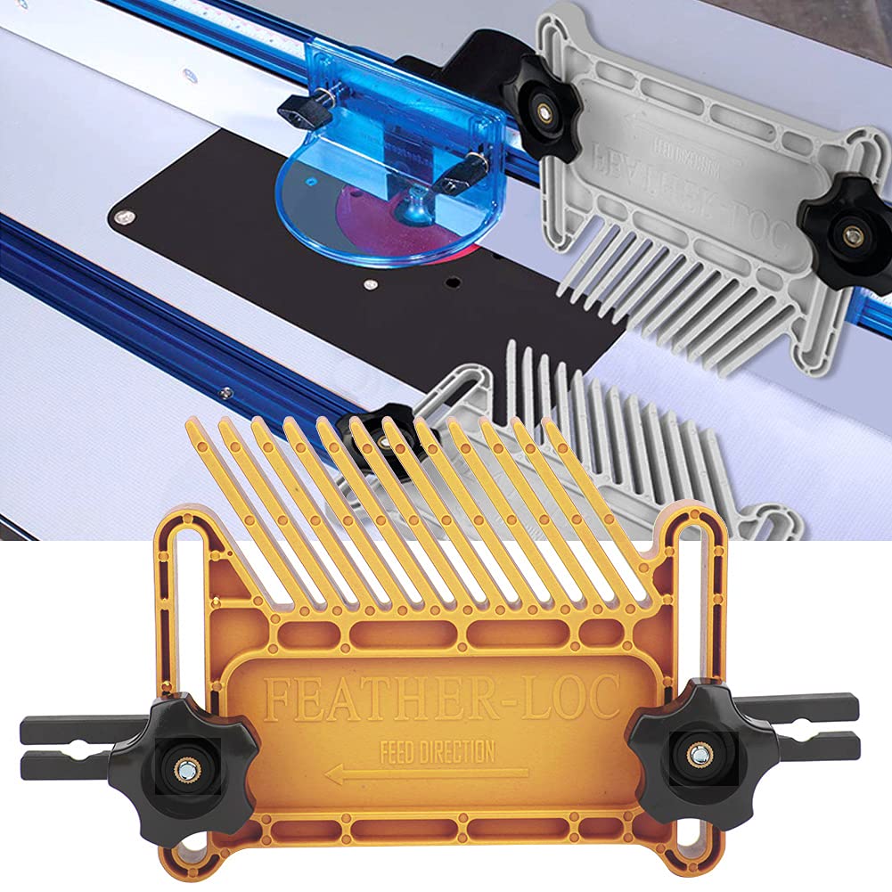 Featherboard, Featherboard regolabile esteso per la lavorazione del legno, per la lavorazione del(Square Feather Board Type B Yellow)