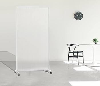 Amazon | A AIRLLEN お届け先法人 ホワイトフレーム半透明 軽量移動式