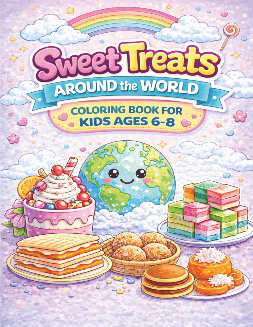 Sweet Treats Around the World Coloring Book for Kids Ages 6–8: Cakes, Pastries & Traditional Desserts — Fun Coloring Pages for Learning, Discovery & Cultural Exploration