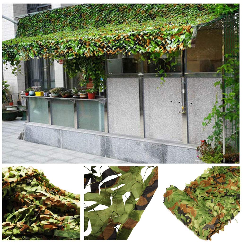 2m 3m 4m 5m 6m 8m 10m Army Camouflage Net Woodland Camo Netting for Kids Den Building Hunting Shooting Hide Camping Shelters Garden Terrace Gazebo Balcony Pergola Decoration (Size : 4 * 6M)