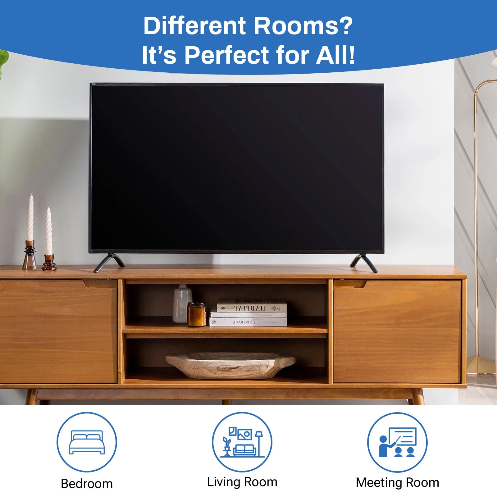 Supporti per TV, supporti universali per TV per televisori da 32-65 pollici, piedistallo stabile, coppia di piedi per TV piatta curva Smart TV LCD LED supporto per TV TCL