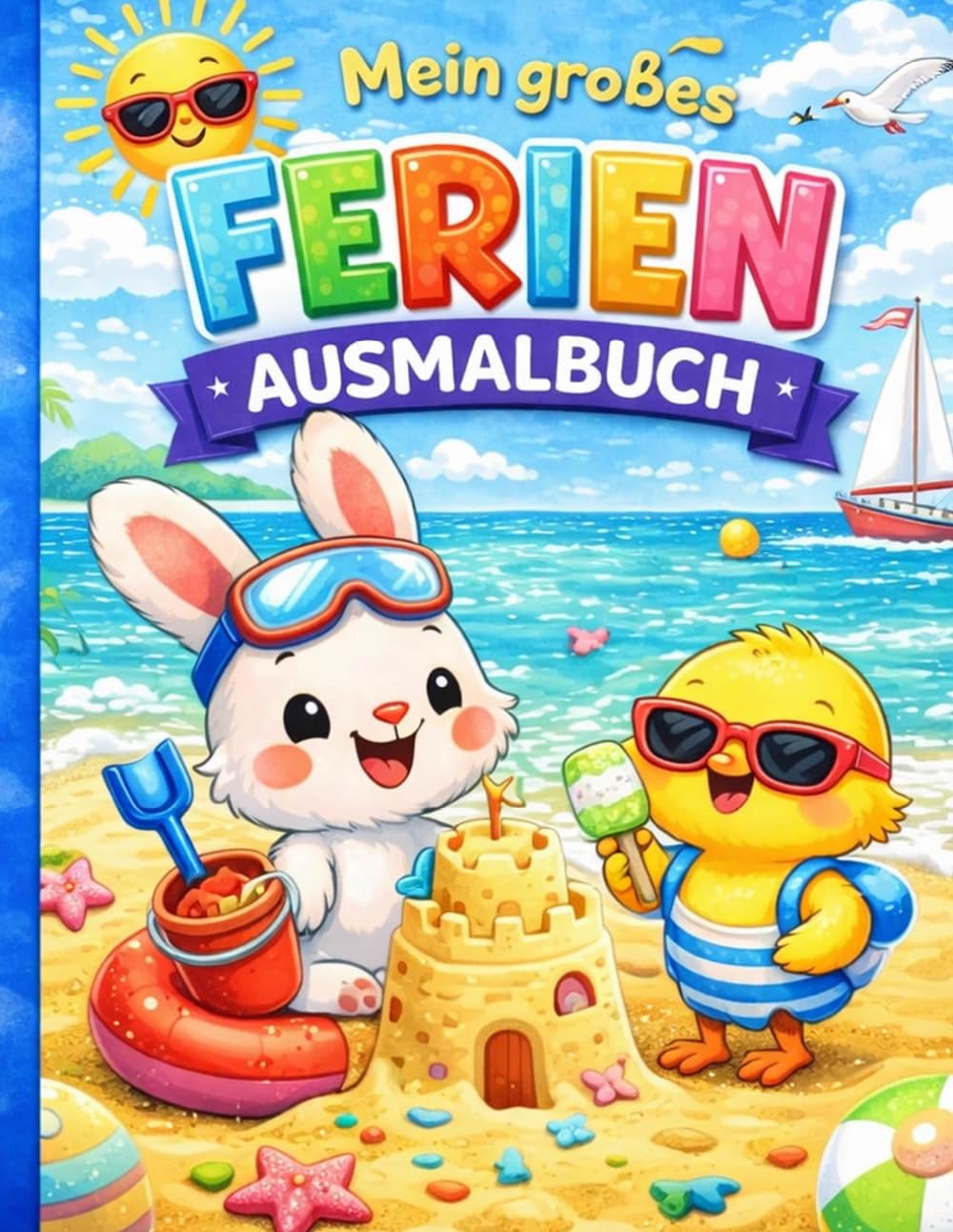 Ferienzauber - Das große Ausmalbuch für Urlaub, Ferien, Sommer & Reisen - Malspaß für Kinder von 3 - 9 Jahren: Auf über 70 Seiten fröhliche Motive ... - Kreativer Malspaß für Mädchen und Jungen.