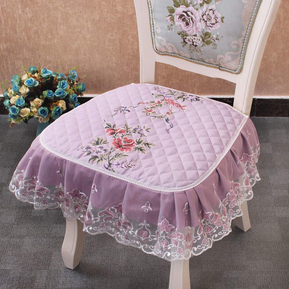 Coussins de chaise matelassés violets 43x46cm pour un confort de repas
