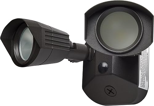 Miniatura 2 de Nuvo 65212 - Luz LED de seguridad de doble cabezal, 3000 K, bronce