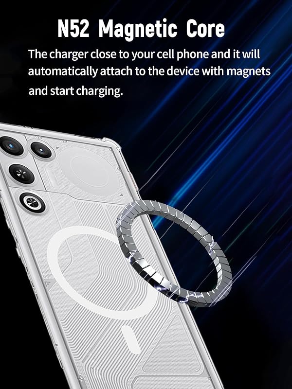 FJIASTB Magnetic Case for REDMAGIC 11 Air, Four-Corner Airbag Shockproof Cover with Lanyard (Transparent) by FJIASTB - Image 2