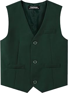 mintgreen Anzug Kinder Jungen Weste, Klassisch Einfarbig Hochzeit, 128-170