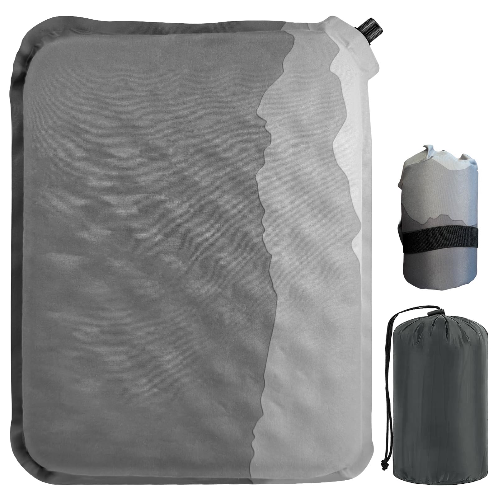 Photo 1 of REFDAQ Stadium Seat Cushion Self-Inflating - Portable, Lightweight, Waterproof Inflatable Seat Cushion Foam Pad for Bleacher Seat, Airplane Travel, Car, Office Chair, Sports Events, Outdoor Camping