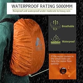 Unigear Backpack Rain Cover Waterproof Rating 5000mm, Ultraportable and Durable with 2 Anti-Slip Buckle Strap, Integrated Carry Pouch Design