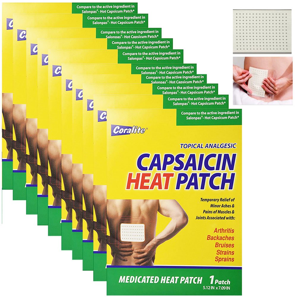 Buy 10 Pc Coralite Capsaicin Heat Patch Hot Pads Pain Therapy Press