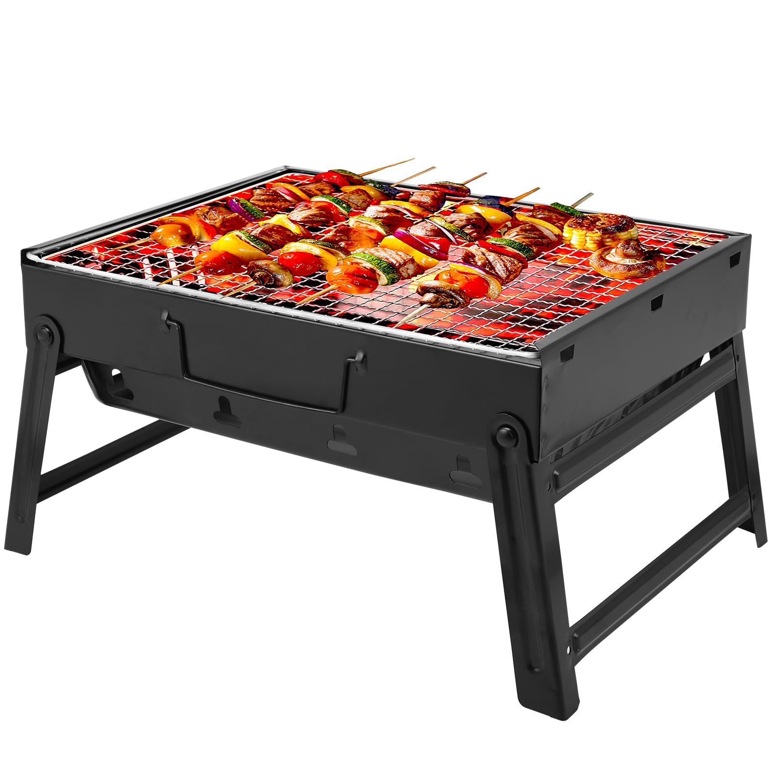 Griglia BBQ portatile pieghevole carbonella per esterni 35 x 26 x 20 cm
