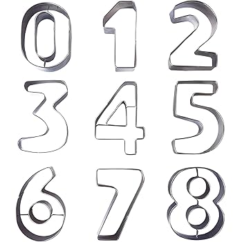 Stampini Per Torte A Forma Di Numero - Set Da 9 Pezzi Per Compleanni E Matrimoni - Riutilizzabili - Foto 10