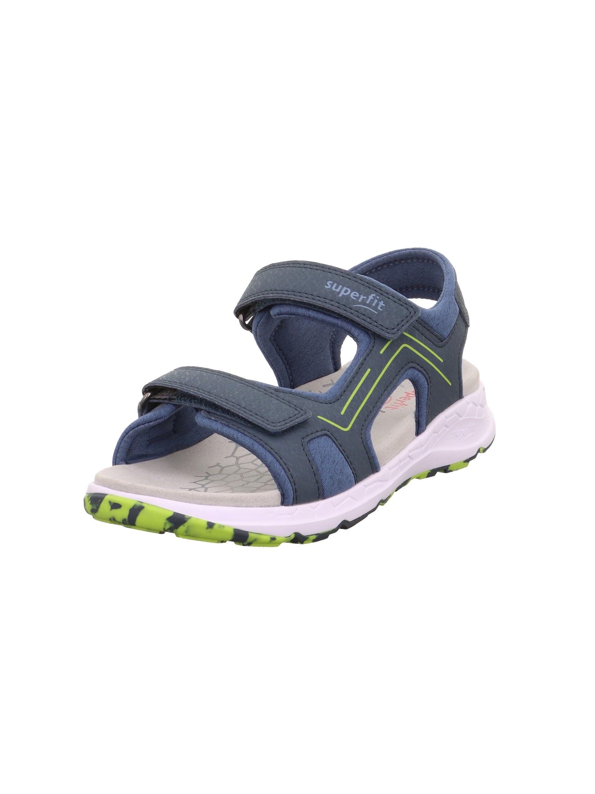 Superfit Boys Criss Cross Sandals, Blue 8000, 14 UK