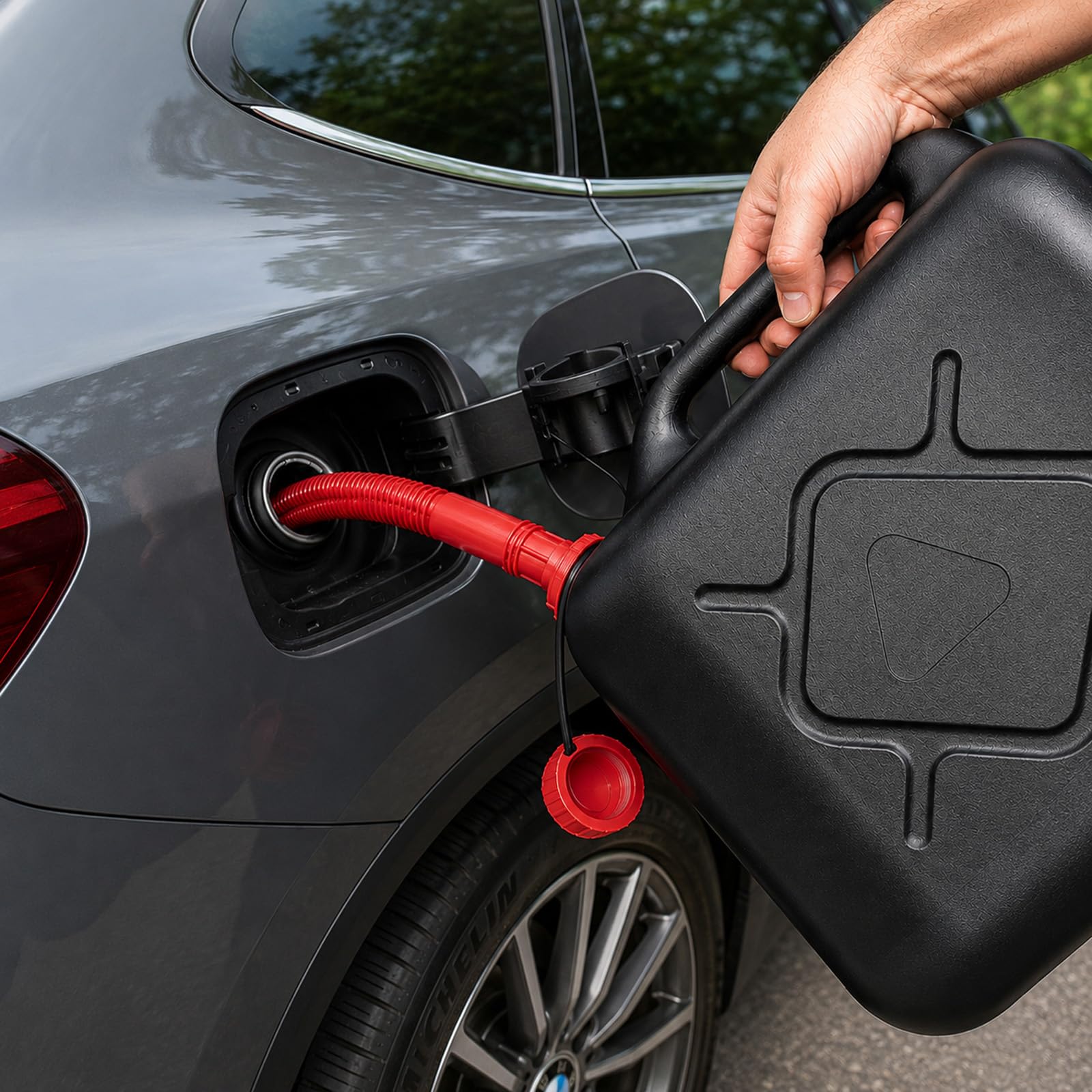 2 taniche per carburante, 20 l, in plastica, colore nero