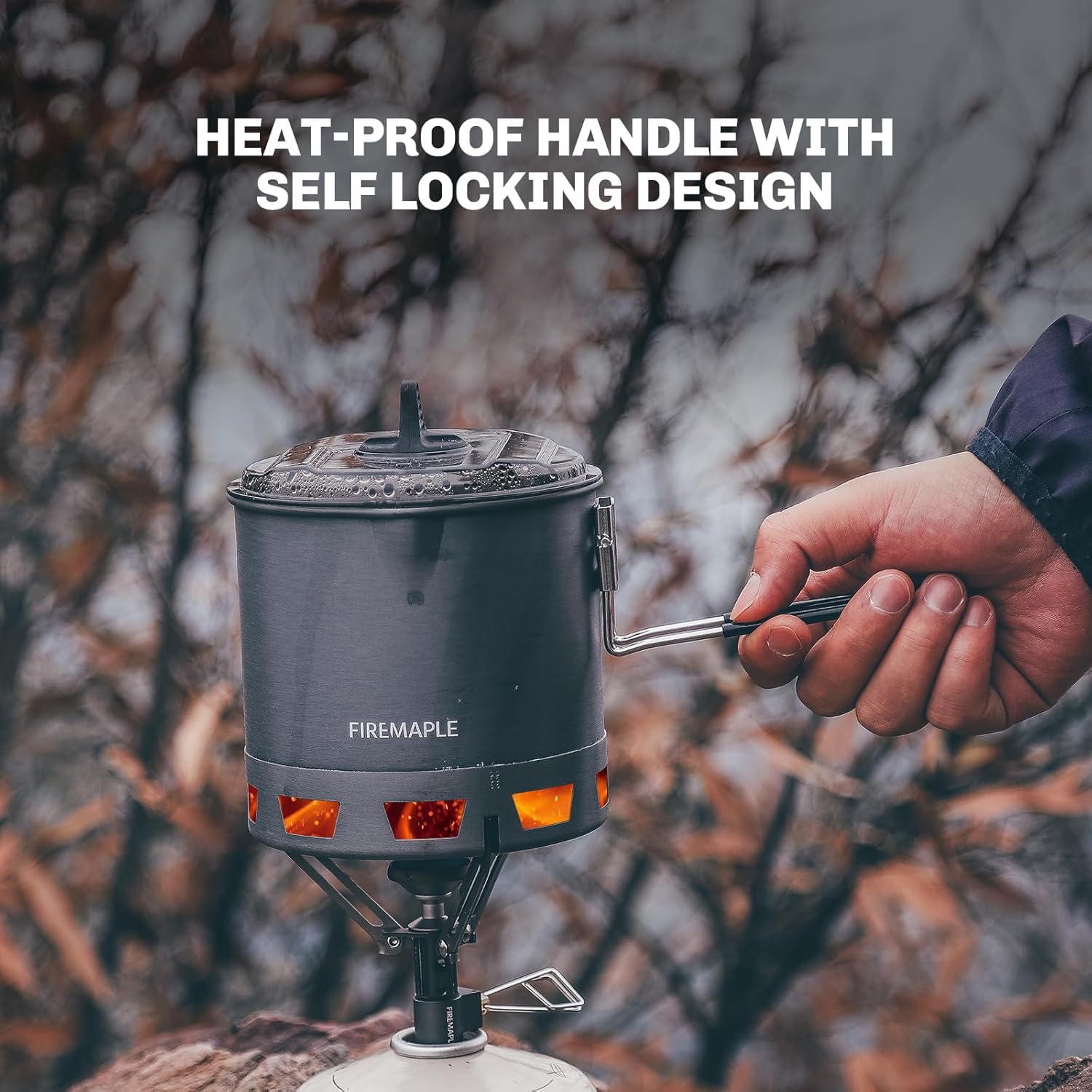 Fire-Maple Petrel Ultralight Pot- High Efficiency Aluminum Camping and Backpacking Pot with Heat-Proof Handle, Portable and Compact - Image 3