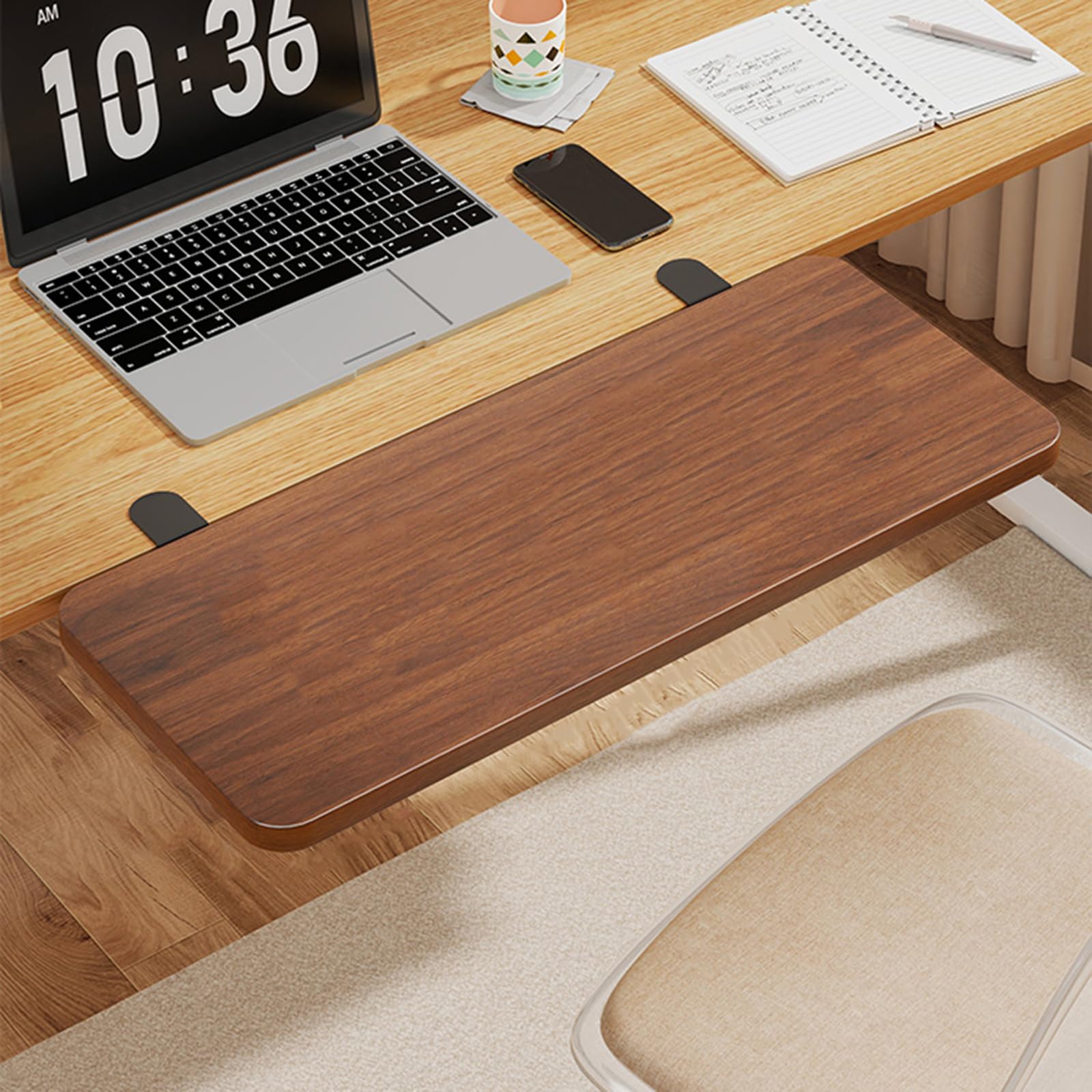 Chaoyilian Faltbare Tastaturablage - Ergonomische Armlehne Für Bürotische Ohne Bohren