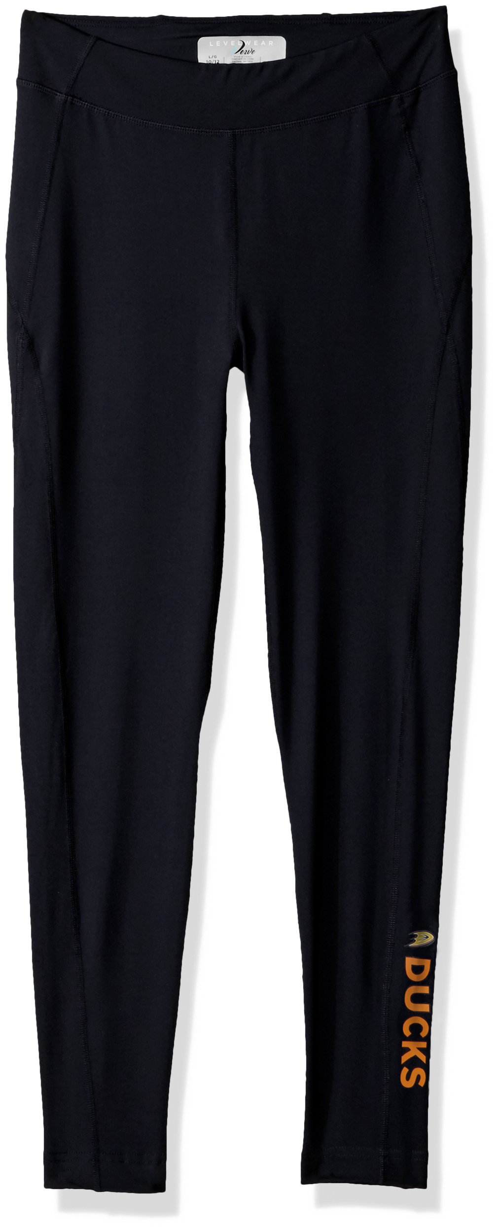 Levelwear LEY9R NHL Anaheim Ducks Youth Unisex Jr Prism Icon Text Legging, Yl, Black