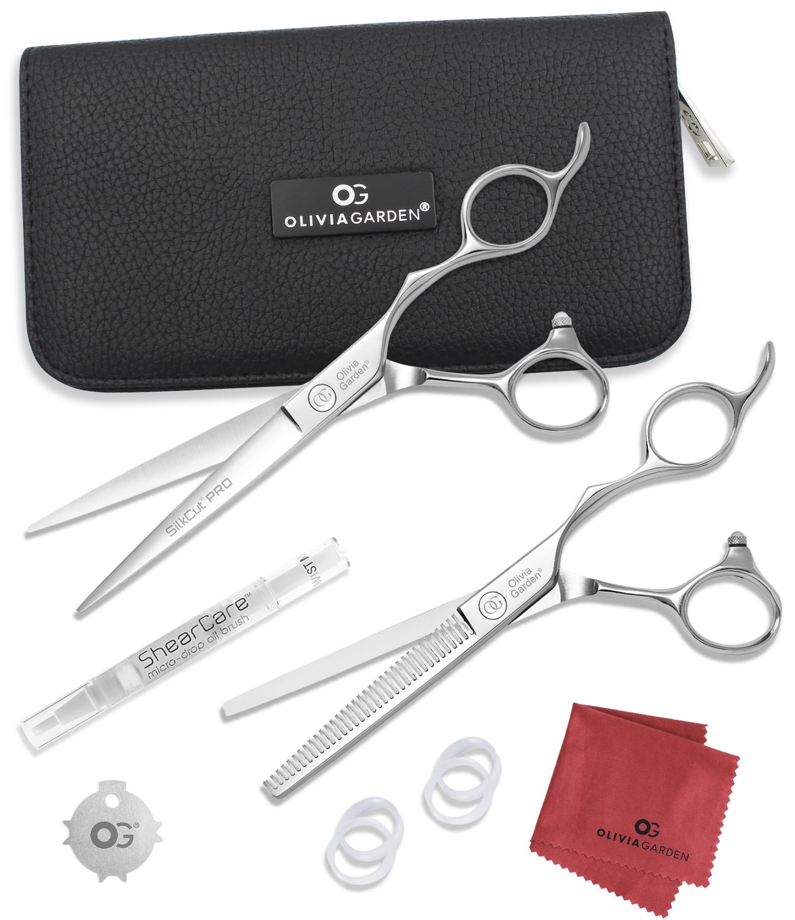 Olivia Garden SilkCut Pro Shear And Thinner Zipper Case Deal, 6.5"-image-31