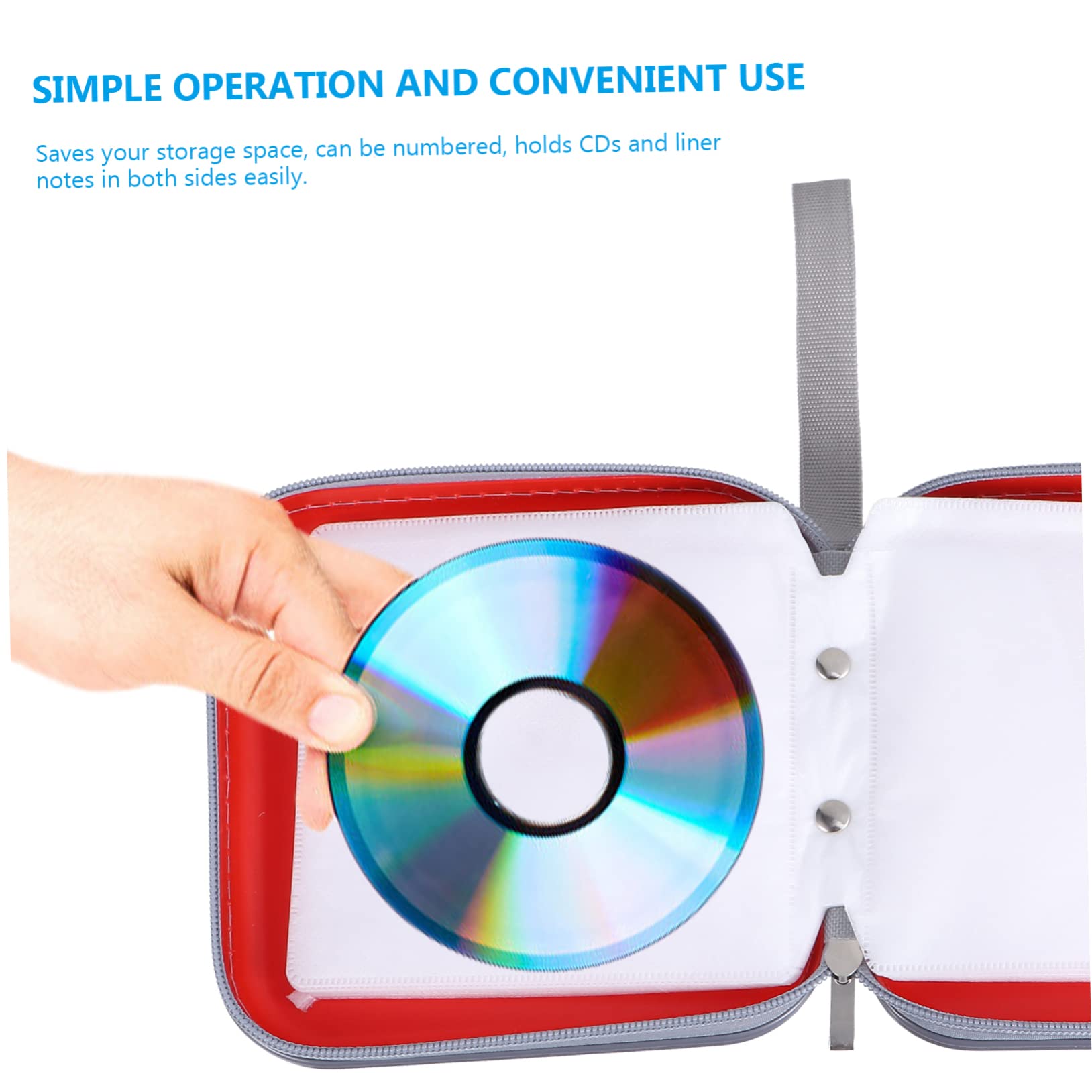 PRETYZOOM Étui de Rangement pour CD Pochette pour DVD Grande Capacité Housse CD Zippée pour Ranger Vos Disques