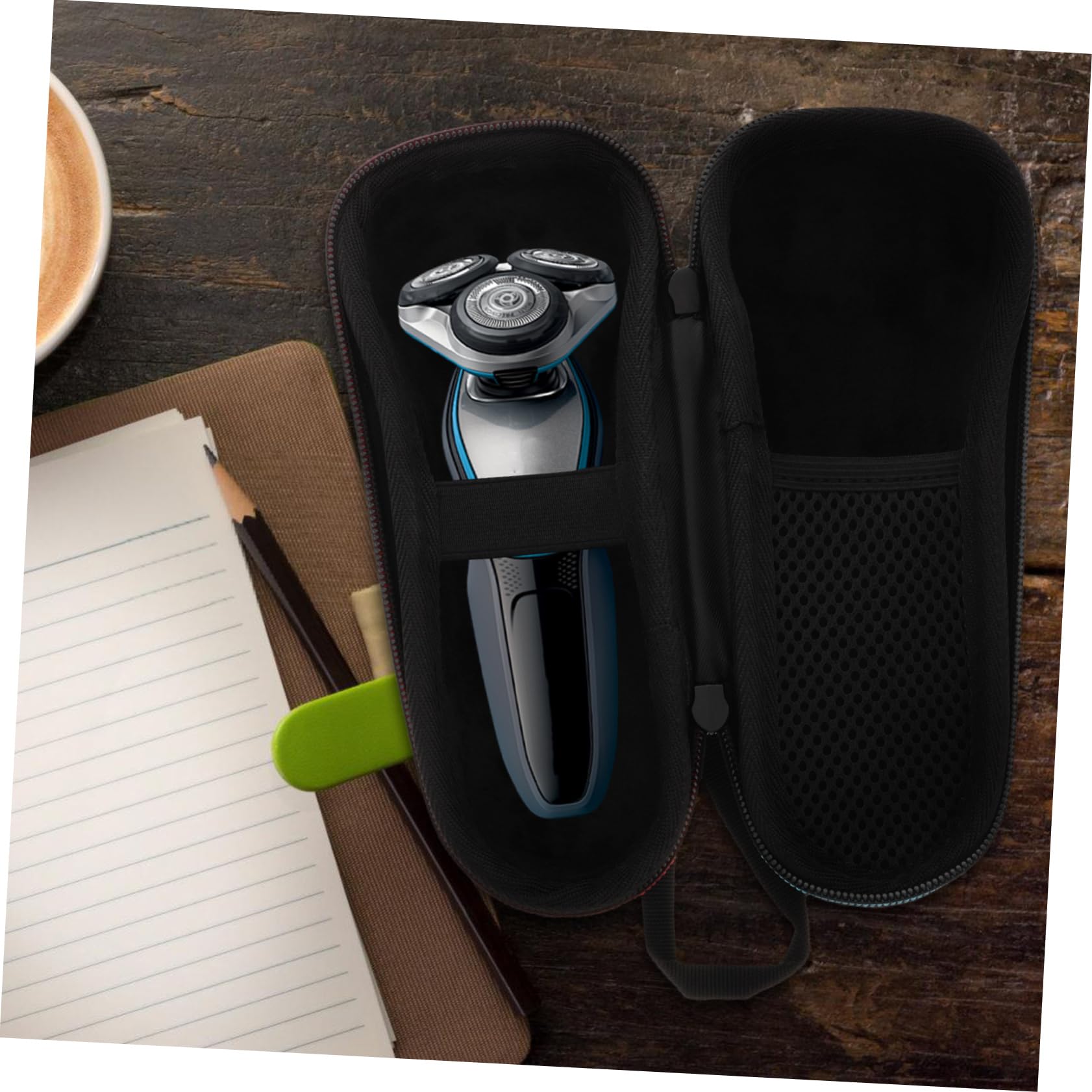 4 Piezas Estuche Rígido para Afeitadora Eléctrica Negro Resistente Presión y Antideslizante Almacenamiento Seguro para Viaje y Diario