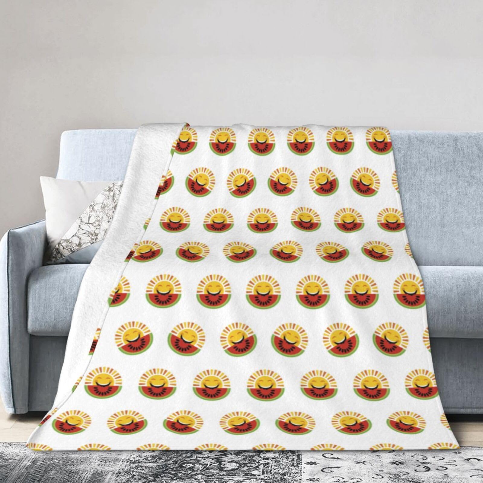 Noble Ren Watermelon Fruits Ultra-Soft Micro Fleece Blanket Winter Warm Soft Lannel Fleece Throw Blanket For Couch Sofa Bed 80"X60"
