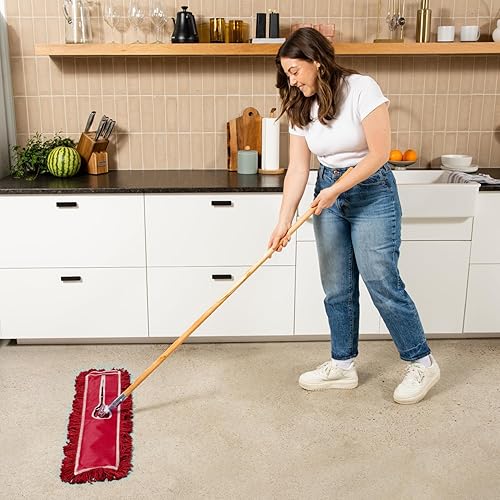 Miniatura 2 de Tidy Tools Trapeador de polvo comercial y barredora de pisos, 24 pulgadas. Trapeador de polvo para pisos de madera, cabezal de trapeador de polvo