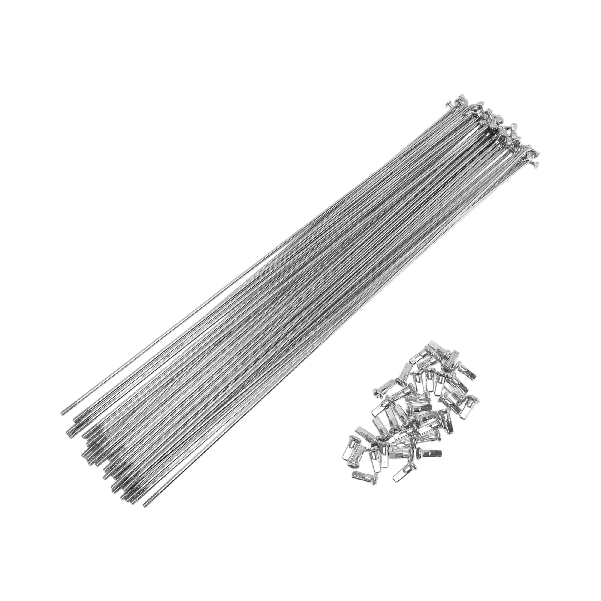 Motoforti 36 Set 12G Bicycle Spokes 289mm Bike Wheel Spokes 45 Steel Galvanized Silver Tone โ image 1