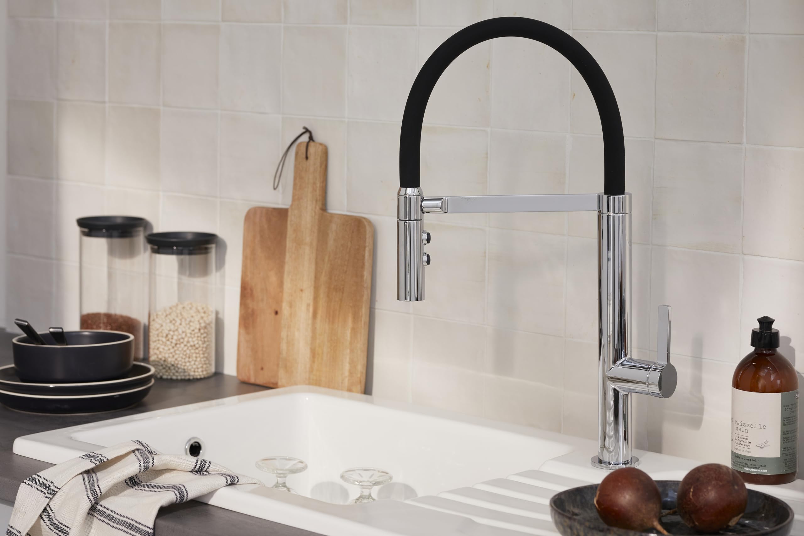 JACOB DELAFON Fregadero blanco cerámico cocina 1 seno con escurridor Duradero, higiénico, fácil limpieza y mantenimiento Reversible (grifo a izq o dcha) Medidas 100x50 cm Color Blanco GASPARD ESB02-00