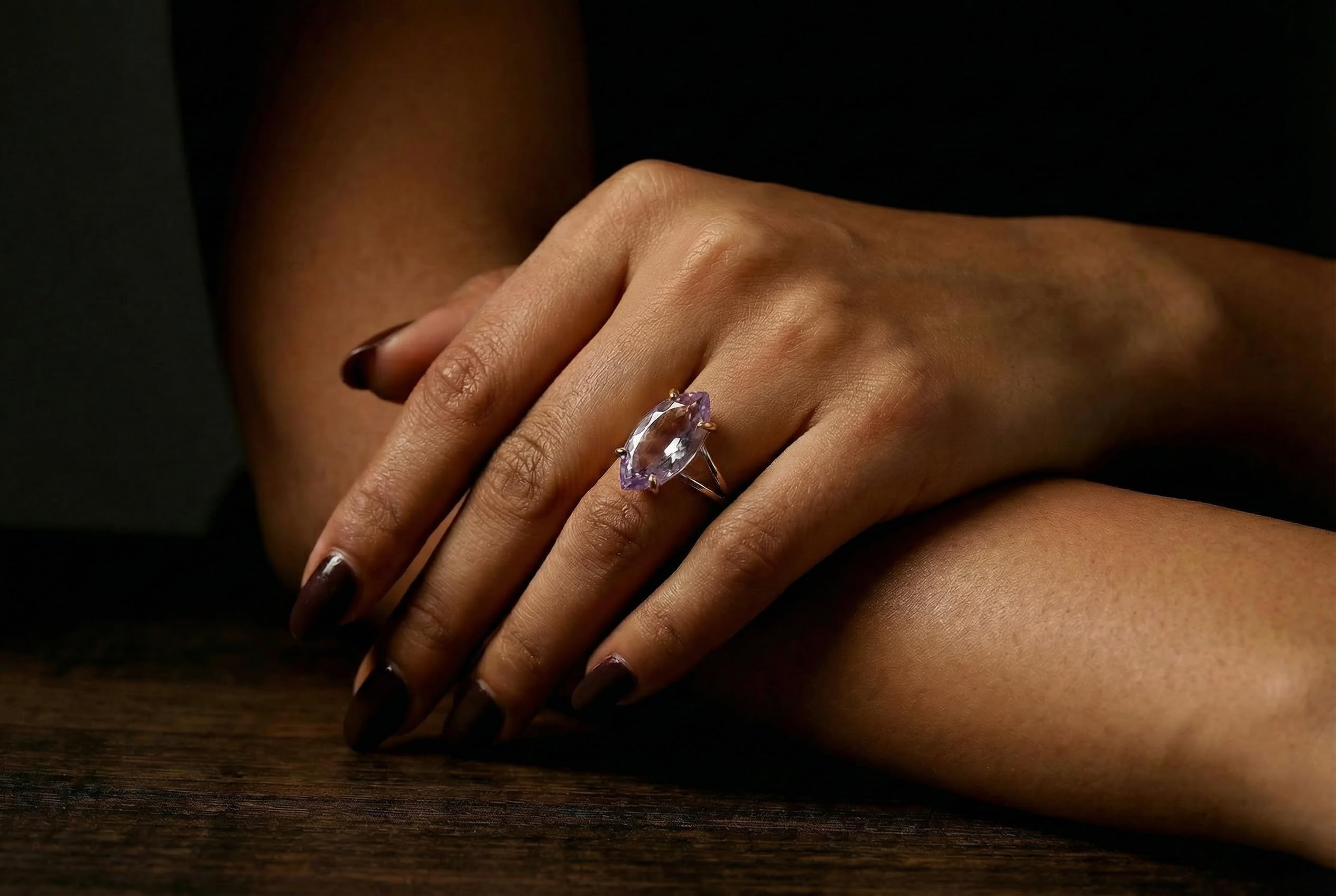 Atemberaubende Tansanit Schmuck Ring - Artisan Geburtsstein Schmuck für Frauen - Statement Ringe, Verlobungsringe, Mode-Ringe, Kristall-Ringe - Anpassbare Schmuck für Damen