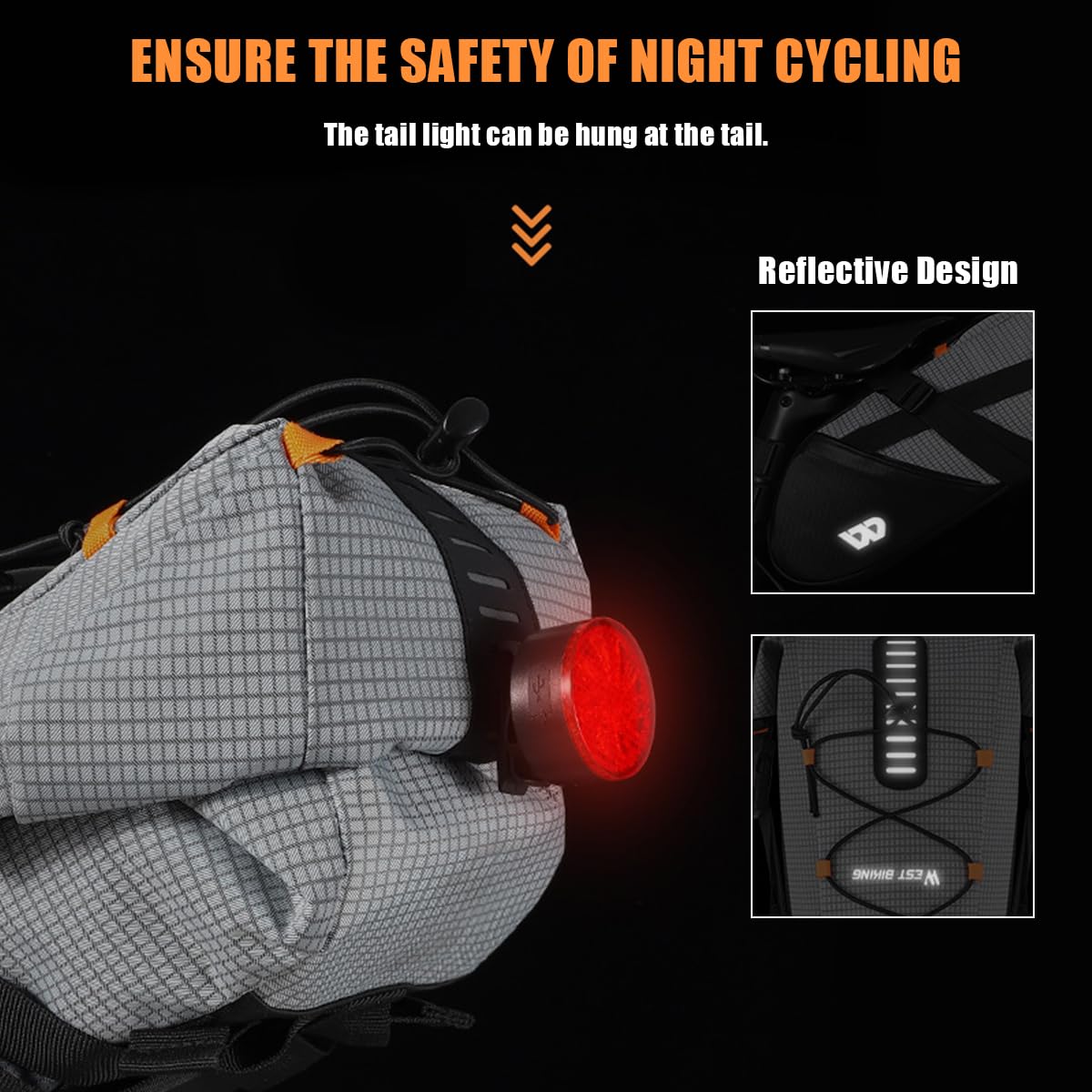 Bolsa Bicicleta, Sillin Bolsa Expandible, 10L Gran Capacidad, Diseño Impermeable para MTB