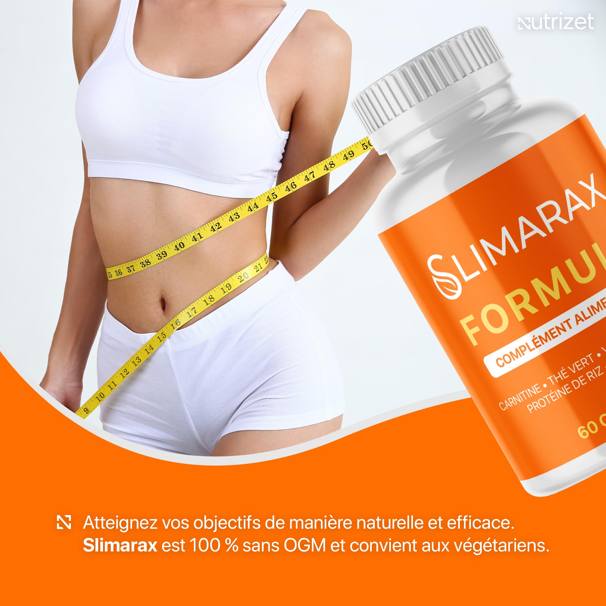 Slimarax Gélules - Ingrédients Naturels pour Hommes et Femmes - 60 Capsules pour 1 Mois