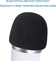 Vista 3 de YOUSHARES Razer Seiren Mini Pop Filter - Funda de espuma para parabrisas compatible con Razer Seiren Mini Micrófono de Streaming para bloquear