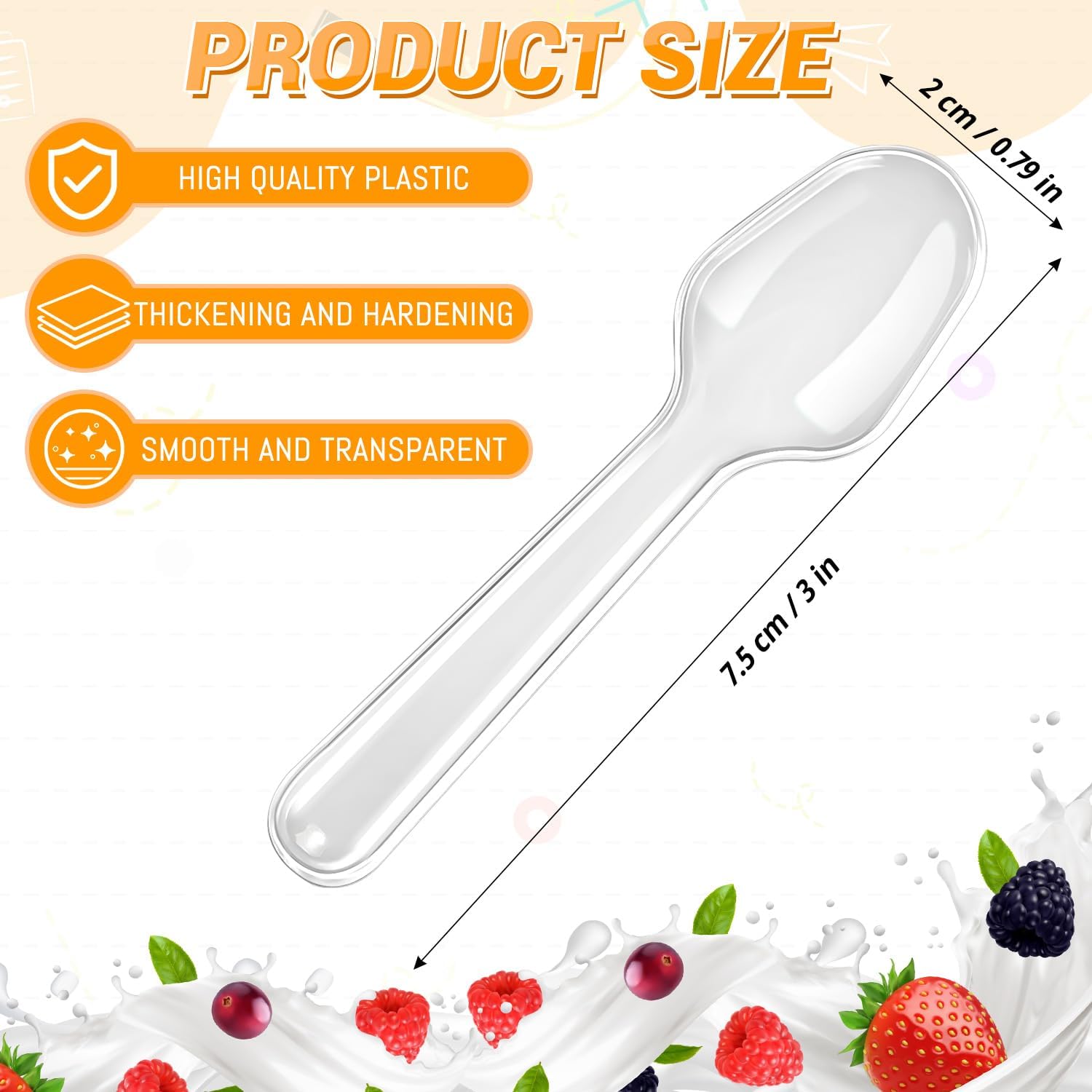Tasting Spoons Disposable Mini，Small Sple Spoon Tasting Dert Spoons