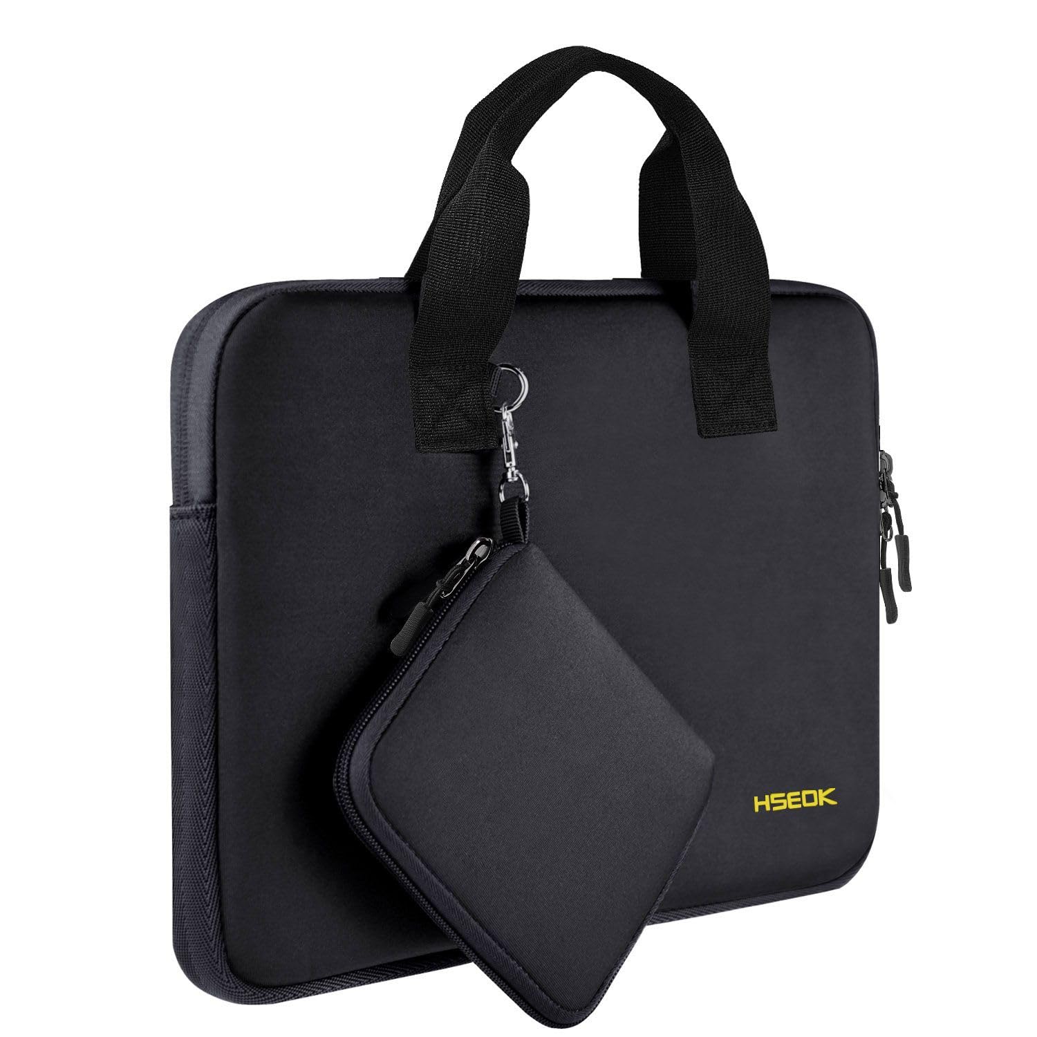 HSEOK 12.9 13 inch Elastic Laptop Case with Small Pouch Compatible with 13 inch MacBook Air M3/M2/M1, Mac Pro M2/M1, iPad 13 12.9, XPS 13 and Most 12.9-13 inch Notebooks Tablets Chromebooks -B02K01