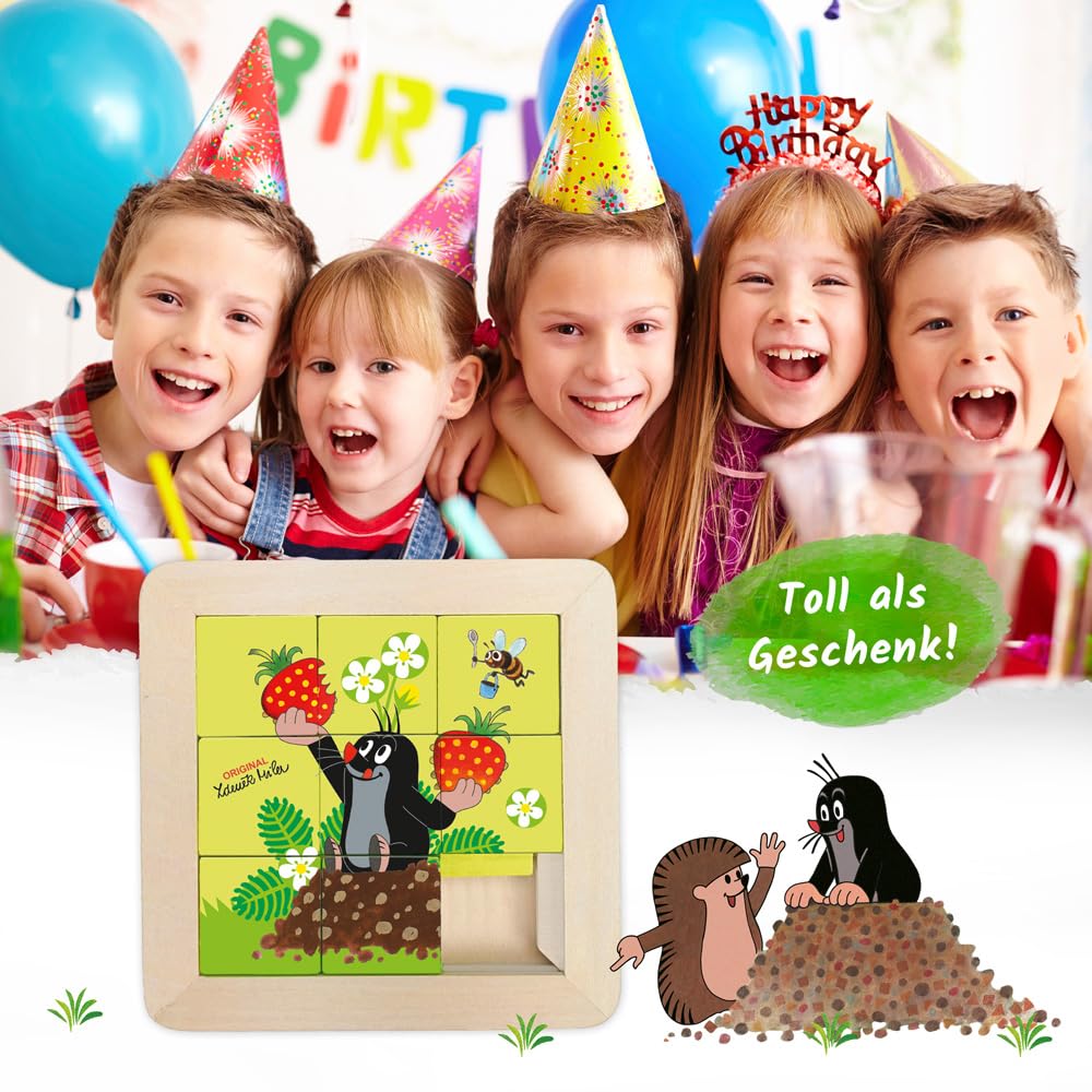 Trötsch Der kleine Maulwurf Schiebepuzzle aus Holz: Puzzle Spiel Schiebespiel Gedulsspiel