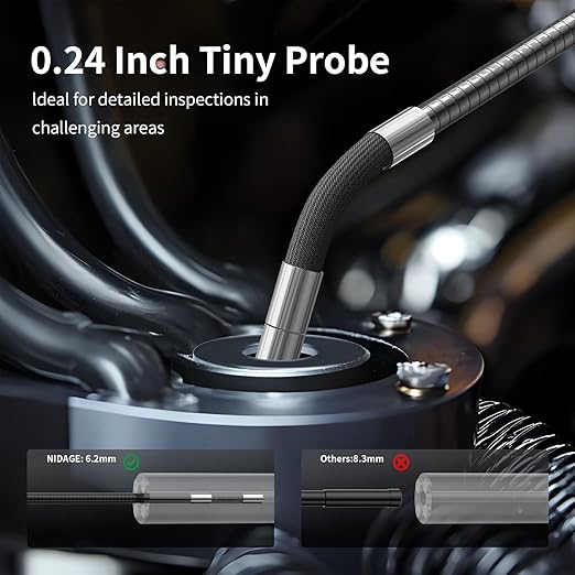 Cámara de Inspección Articulada Borescopio 6.2mm con Luz miniatura 4