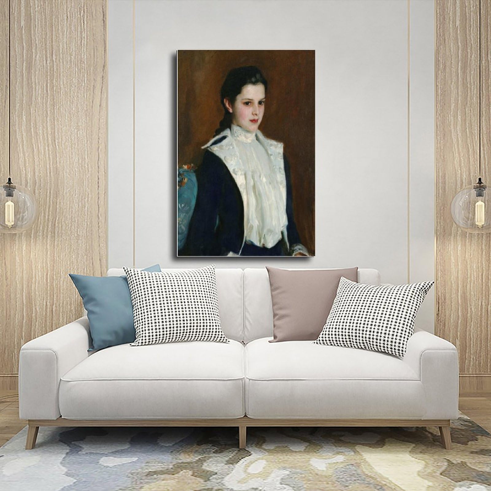 ANFOTCM John Singer Sargent, Alice Vanderbilt Shepard, artystyczna dekoracja ścienna plakat rodzinny bar restauracja garaż kawiarnia sztuka znak prezent 60 x 90 cm