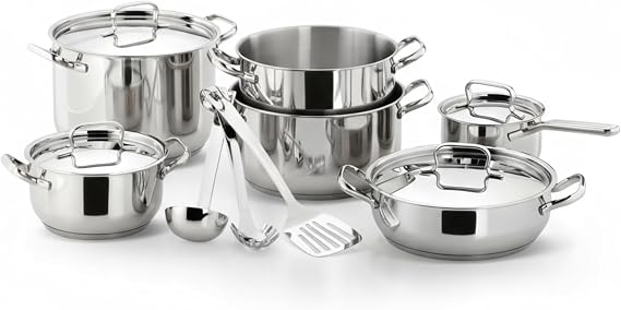 Lagostina Sfiziosa Saucepan Set Stainless Steel 13-Piece