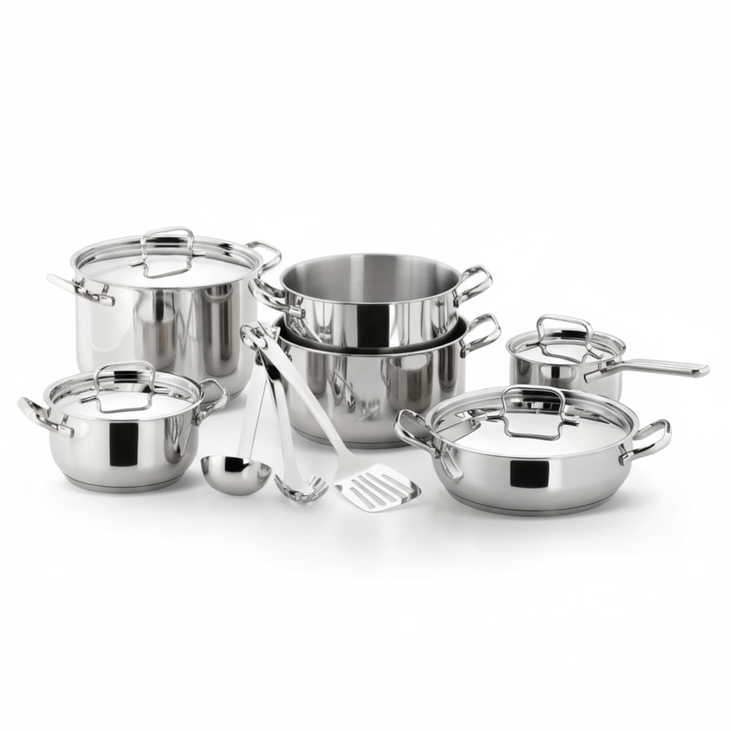 Amazon.com: Lagostina Sfiziosa Saucepan Set, Stainless Steel, 13