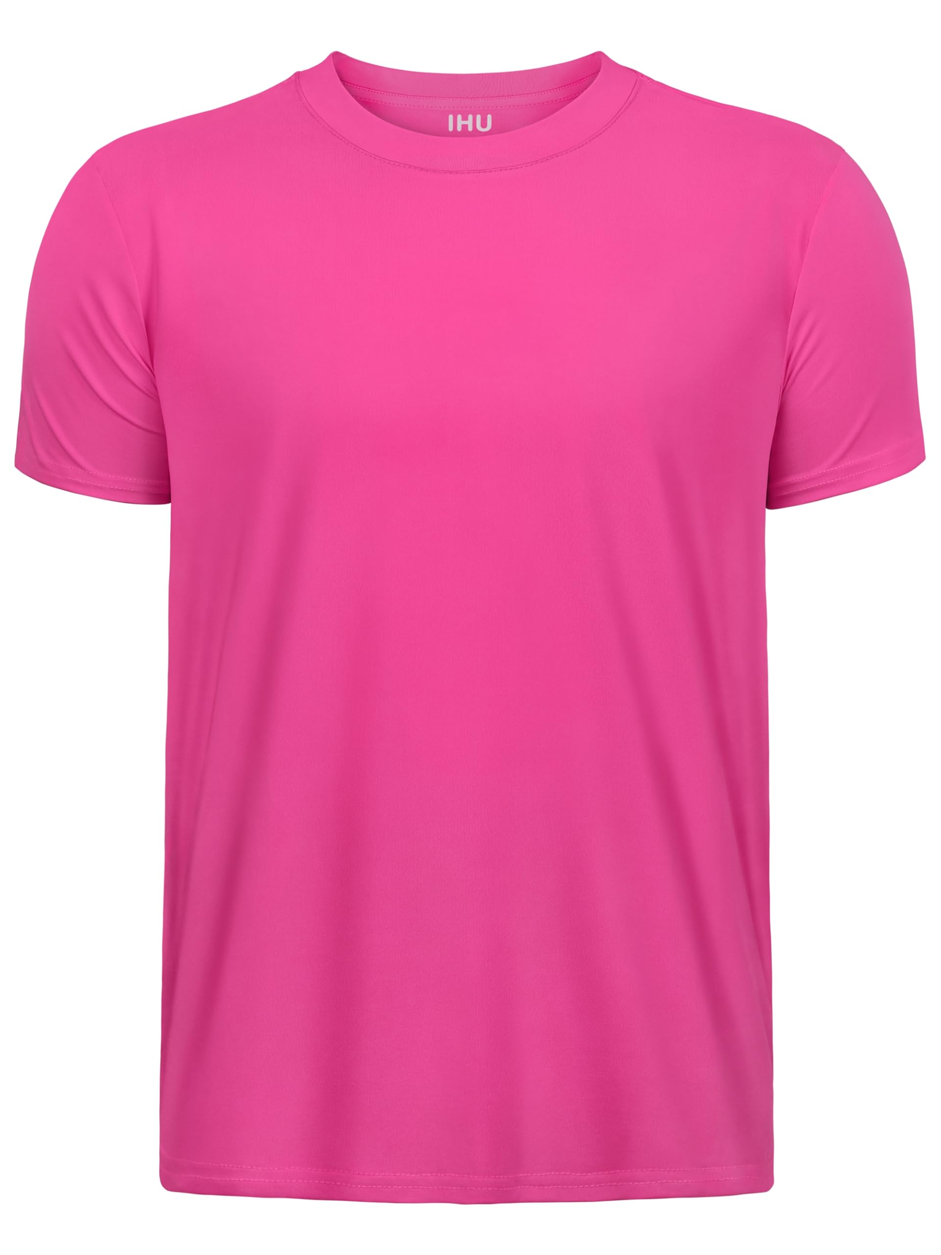 IHU Boys Neon Shirts Dry Fit UPF50+ Kids Short Sleeve Rash Guard for Girls