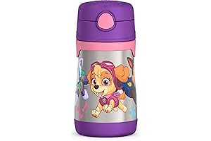 Paw Patrol Kids Water Bottle, Durable & Leak-Proof, Straw Lid