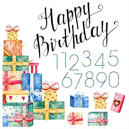 Amazon 誕生日 シール式ウォールステッカー 誕生日 ウォールステッカー 飾り 90 90cm シール式 ケーキ ガーランド ガーラント バースデーパーティ飾り 風船 バルーン 壁紙 はがせる 剥がせる お祝い パーティ Diy Anniversary Wsl 0155 Ws ウォールステッカー
