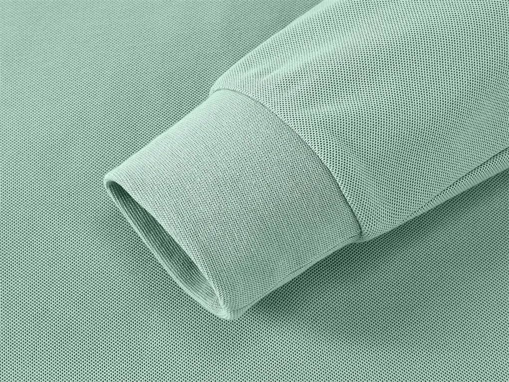 Rfmfkkg Polo da golf da uomo, a maniche lunghe, con risvolto, tinta unita, con bottoni