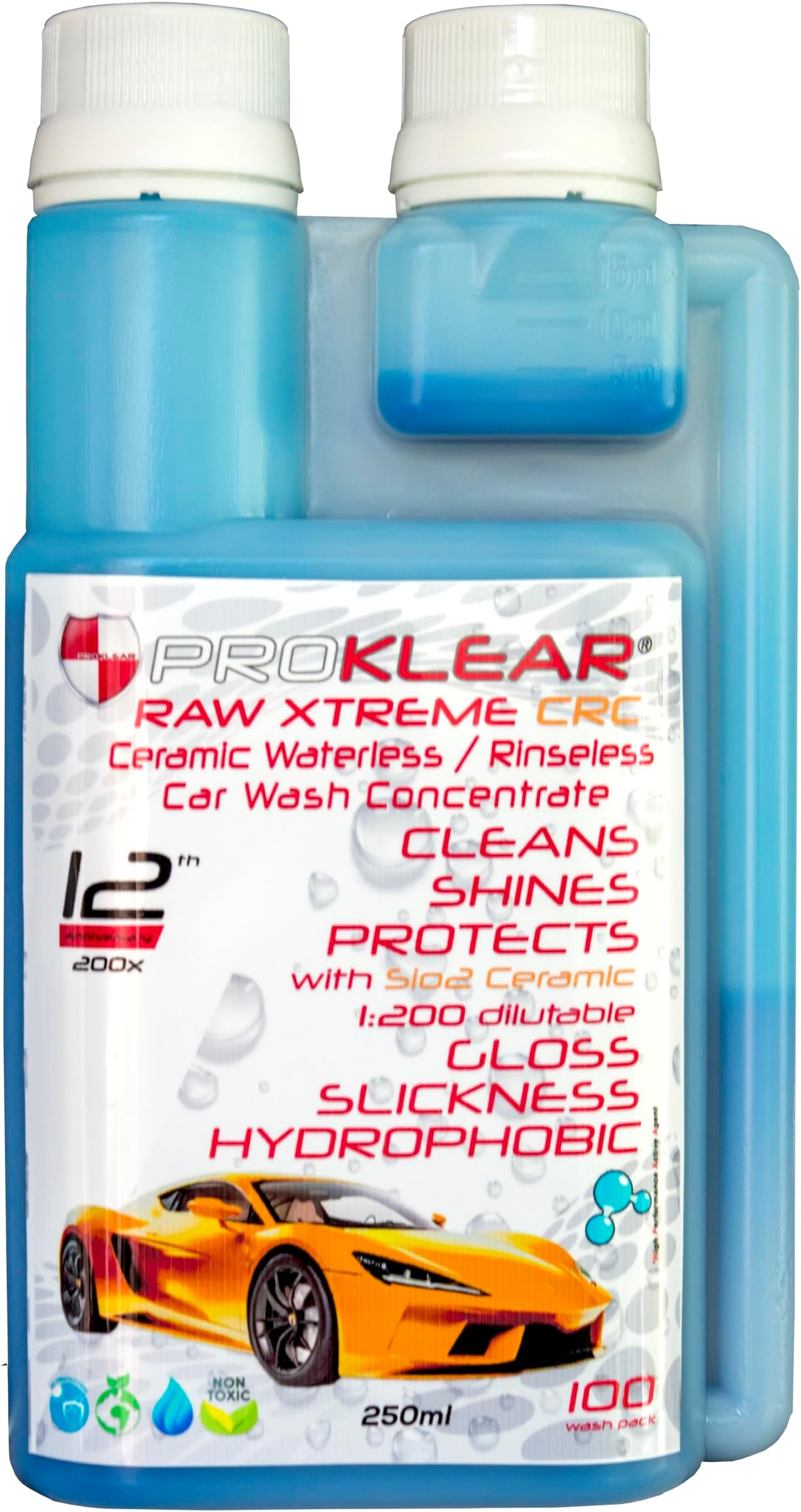 RAW Xtreme CRC SIO2 Hybrid Ceramic Waterless Wash Concentrate Makes 50 liters - 250ml Pack