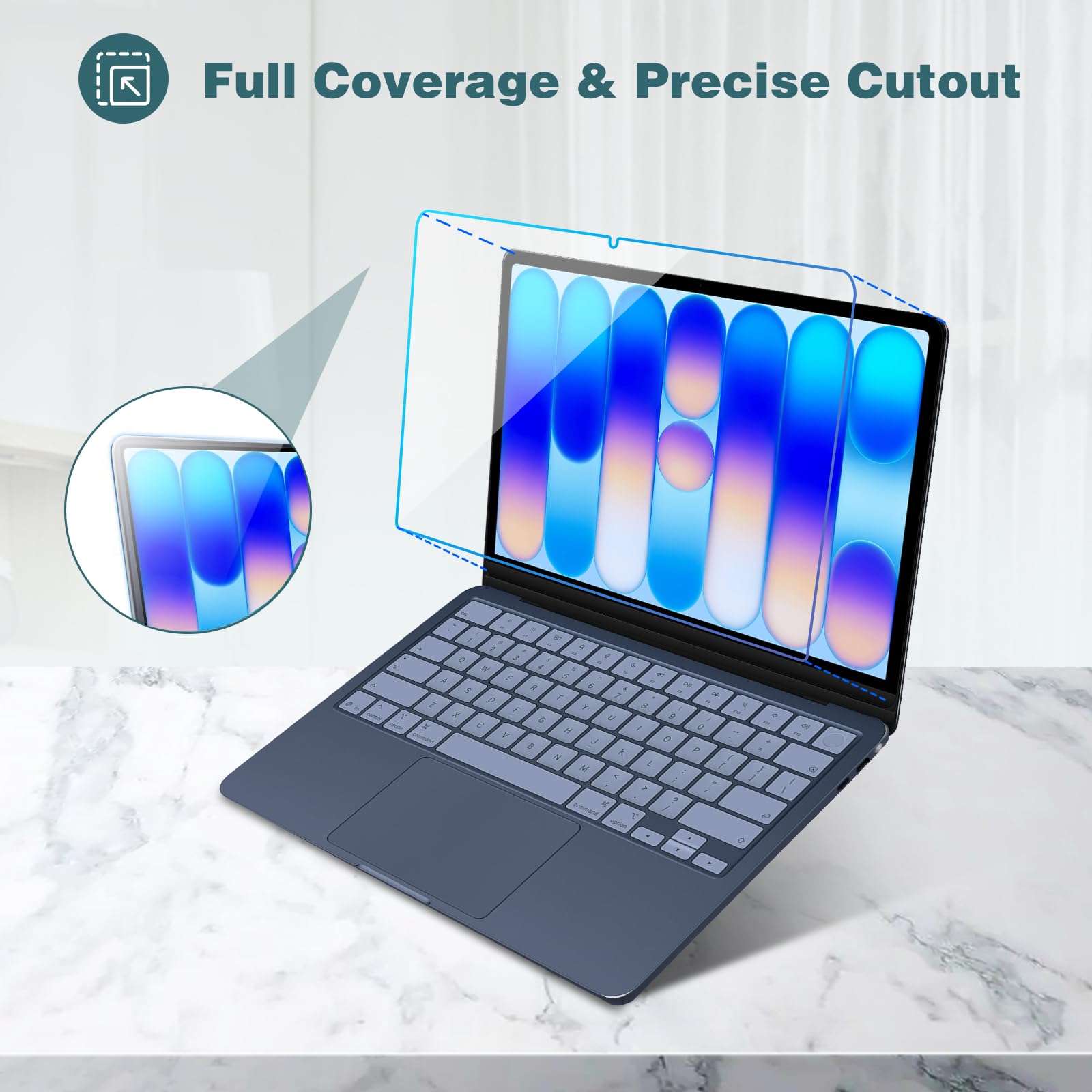 ProCase [2枚セット] MacBook Neo 13インチ 強化ガラスフィルム 2枚セット 2026年モデル A3404 A18 Pro用 スクリーンプロテクター 9H硬度 MacBook Neo 13インチノートパソコン用、耐傷、HDクリア