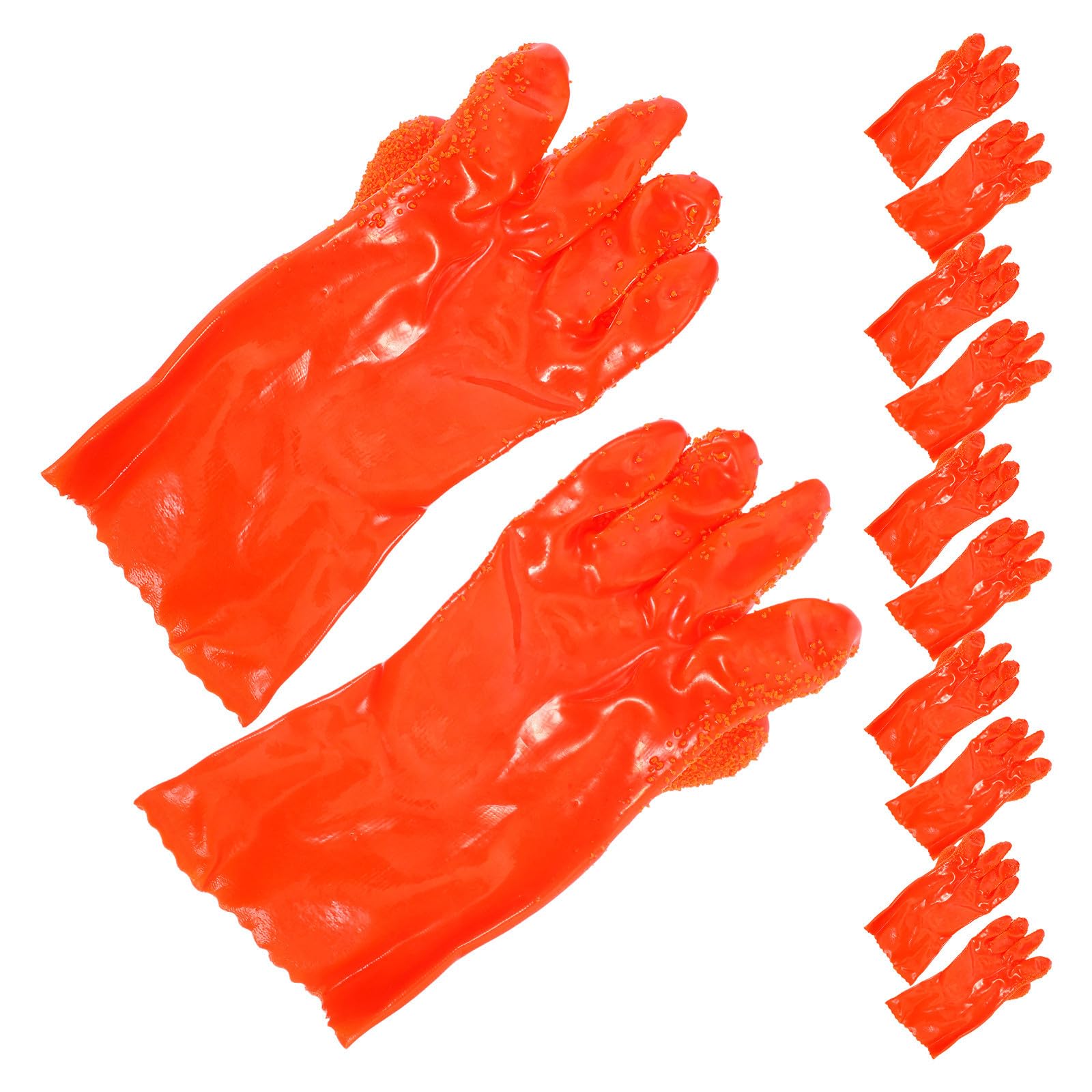 MAGICLULU 6 Pares de Guantes Largos de Goma Resistentes para Limpieza de Tuberías y Alcantarillado Diseño Flexible y Uso Frecuente para Plomeros