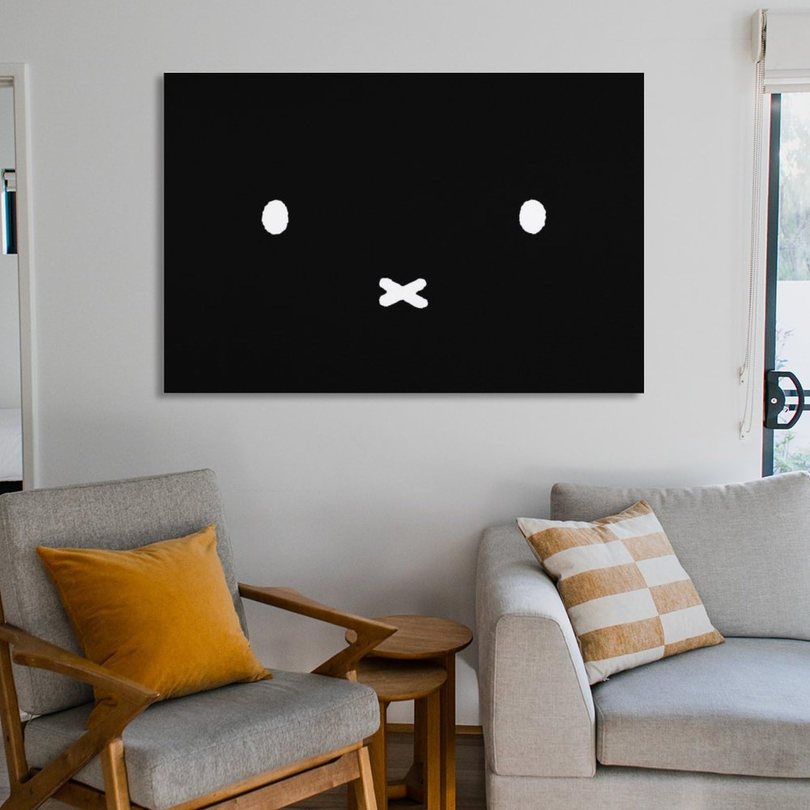 Amazon.co.jp: ミッフィー 黒 アートポスター 飾り絵 かわいい