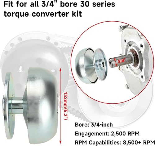 Vista 12 de GREHUA Kit de embrague de controlador de convertidor de par serie 30 compatible con Predator 212 196cc 224cc 6.5HP Coleman Mini Bike CT200U BT200X