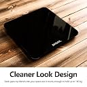 BAGAIL Basics Bathroom Scales Digital Weighing Scale with High Precision Sensors and Tempered Glass, Ultra Slim,Step-on Technology, Shine-Through Display Black gallery image